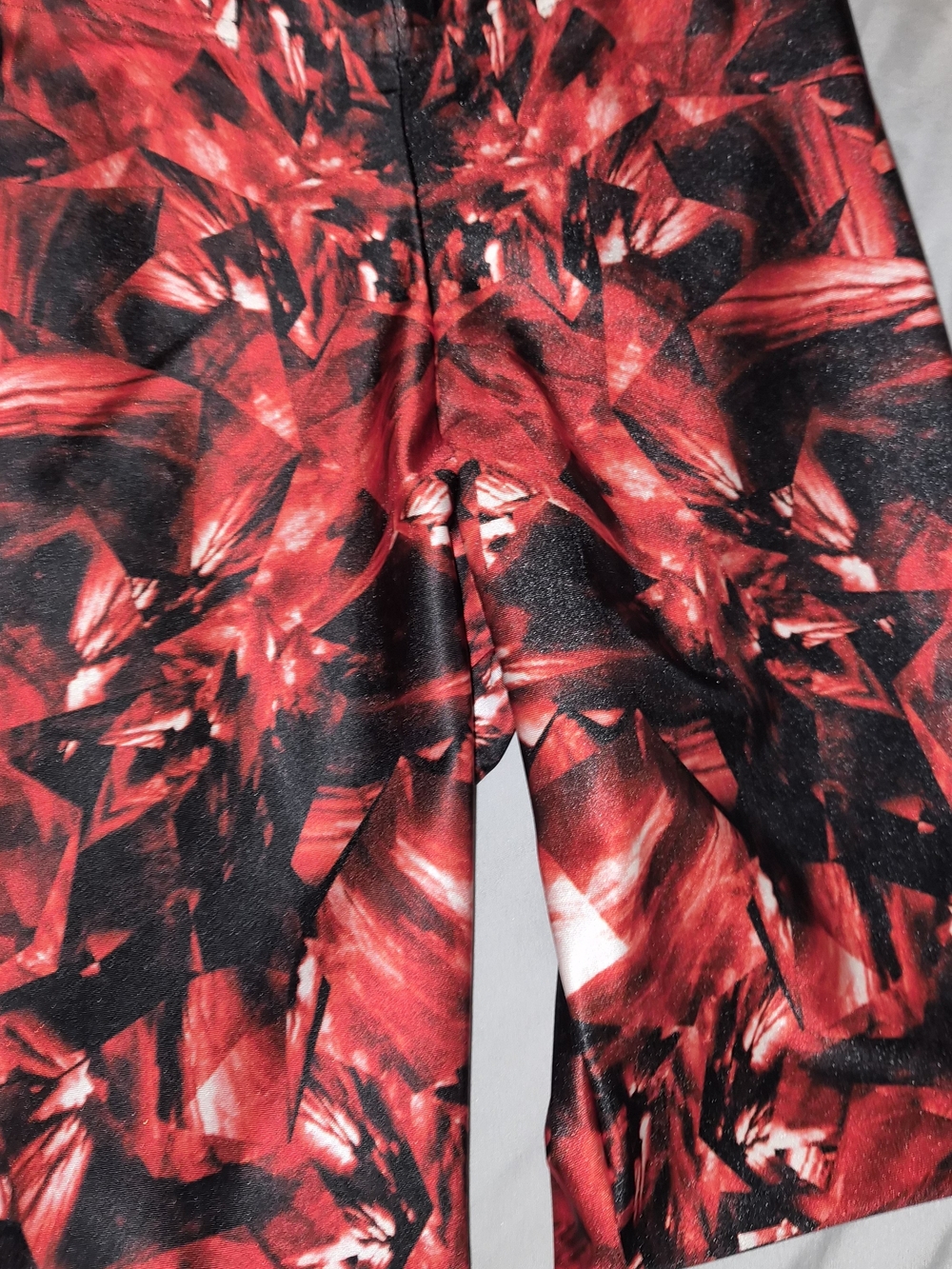 Blackmilk Red & Black Abstract Mirror Print Leggings